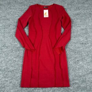 Pretty Garden Medium Bodycon Sheath Dress Stretchy Lightweight Long Sleeve NWT